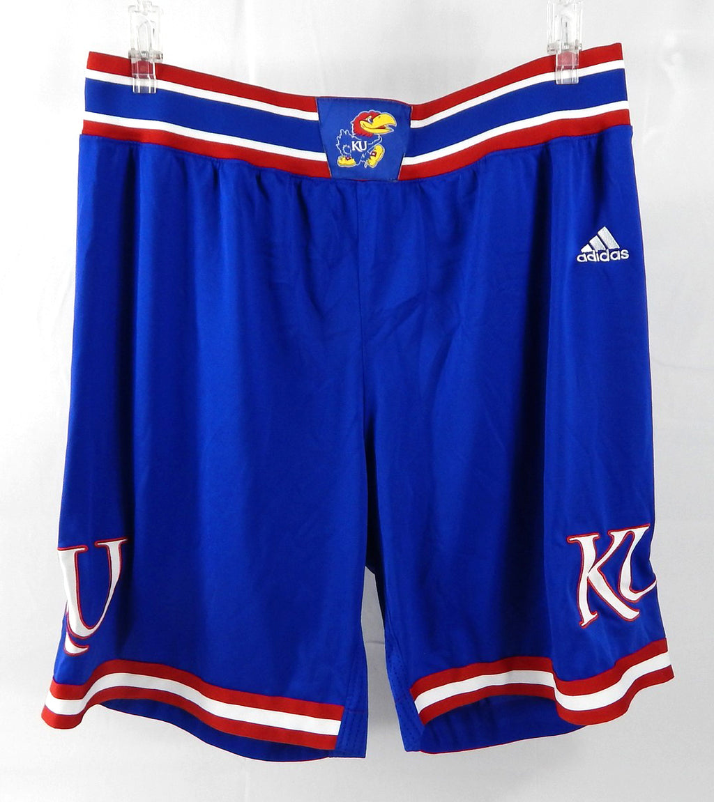 2018-19 Kansas Jayhawks Game Issued Blue Shorts Basketball XXL 184