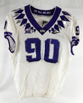 2019-24 Texas Christian TCU Frogs #90 Game Used White Jersey Football NP R 46 39