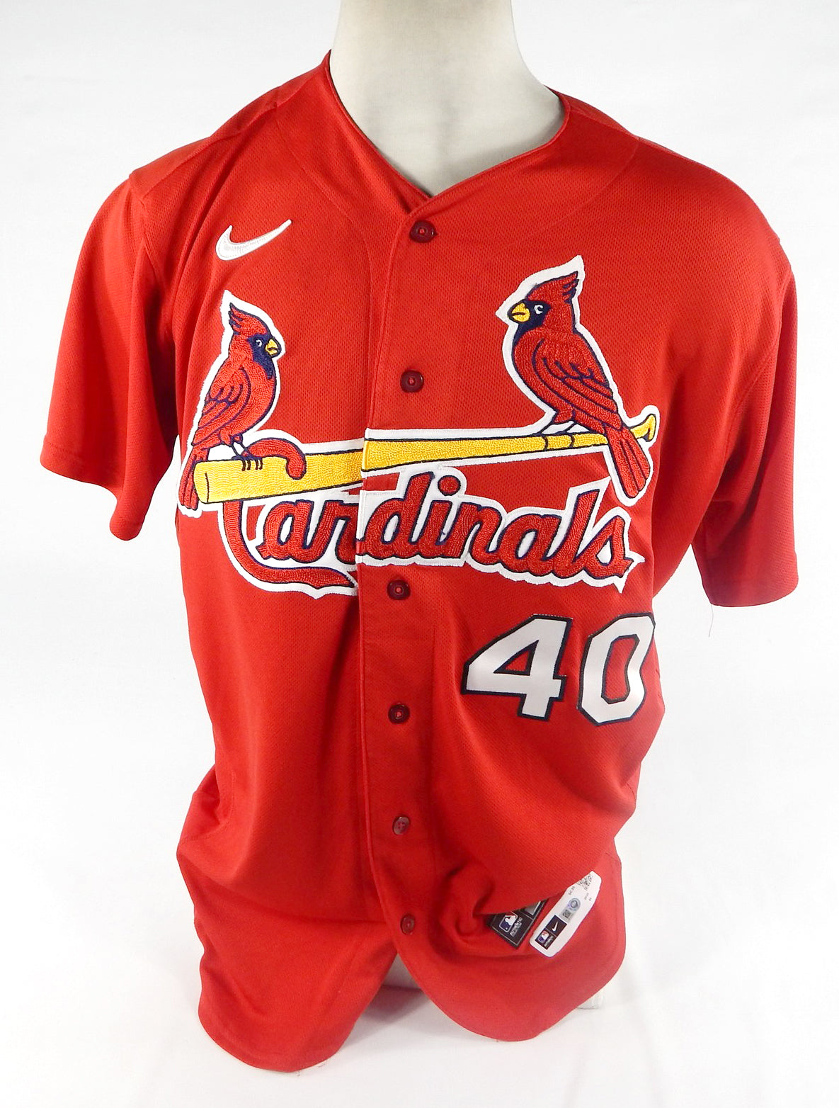 2020 St Louis Cardinals Jake Woodford #40 Game Issued Pos Used Red Jersey ST 2