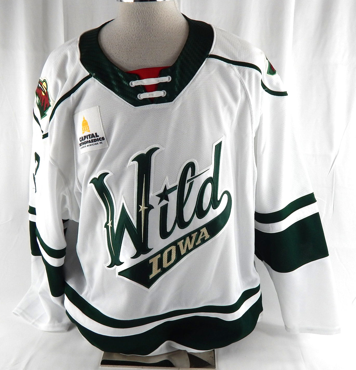 2023-26 Iowa Wild Jack Peart #3 Game Used White Jersey 56 468