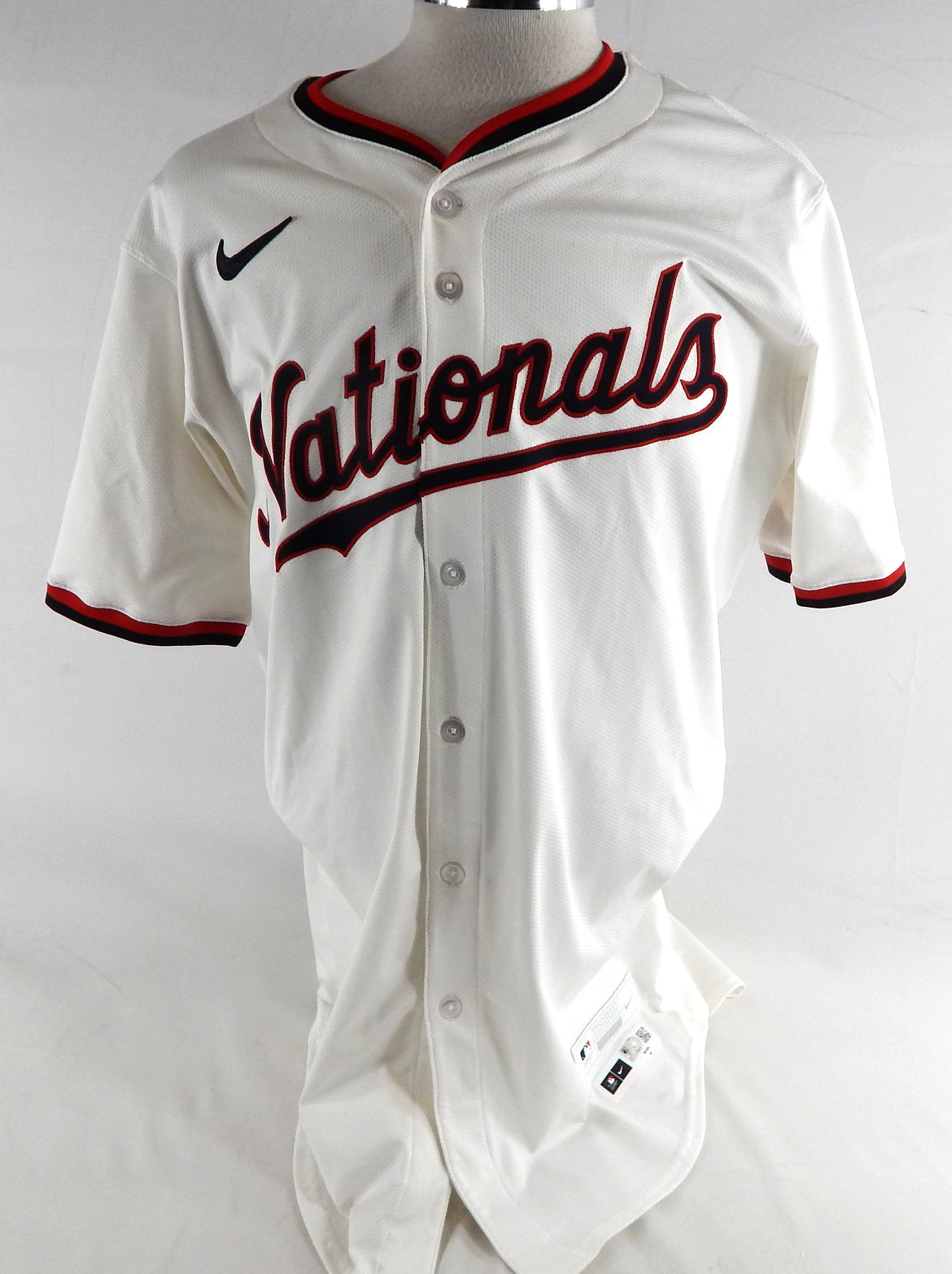 2025 Washington Nationals Clay Helvey #65 Game Issued White Jersey 48 073