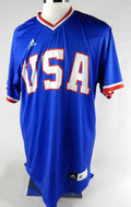 Kansas Jayhawks Game Issued Blue Jersey USA Baseball 42 125