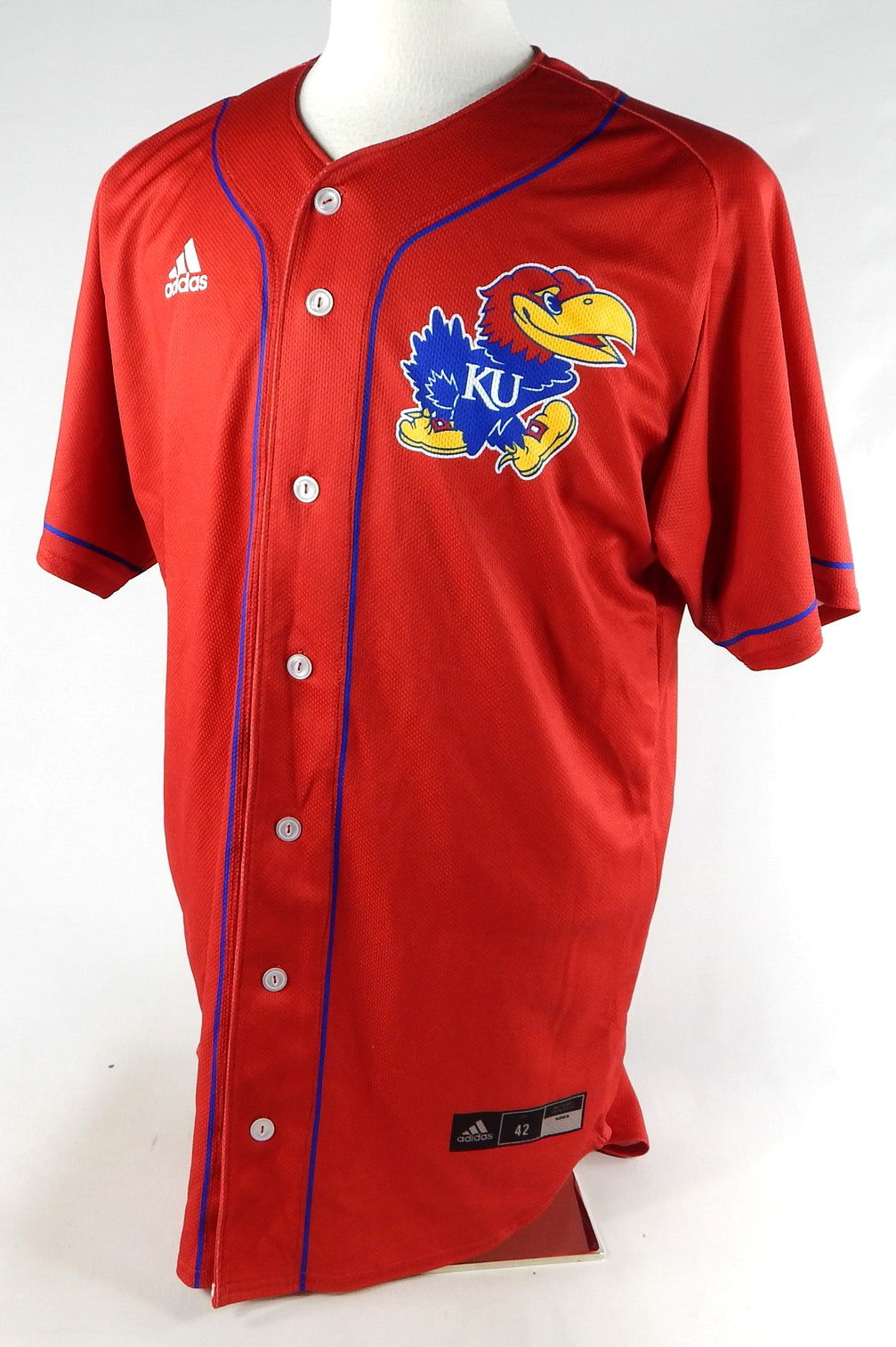 Kansas Jayhawks #42 Game Issued Red Jersey Baseball 42 126
