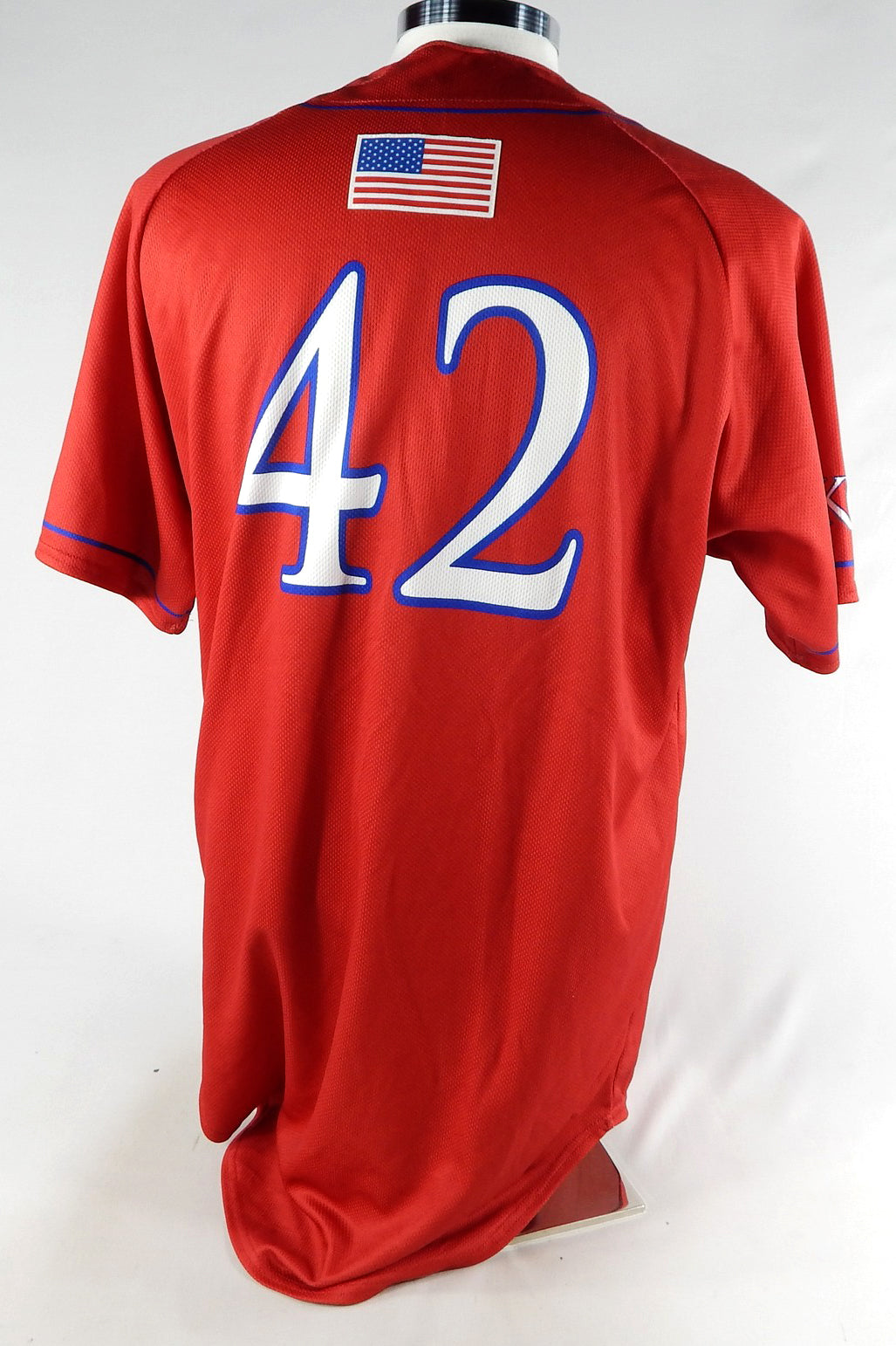 Kansas Jayhawks #42 Game Issued Red Jersey Baseball 42 126 Pic2