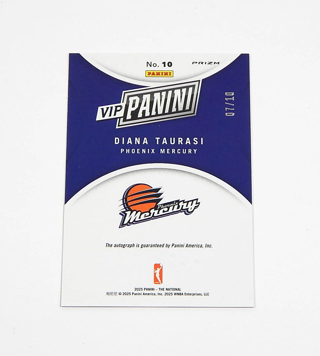 2025 Panini The National VIP Autograph Nebula Prizm Diana Taurasi Auto # 7/10 Pic2