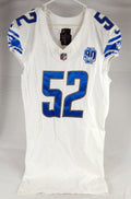 2023 Detroit Lions Raymond Johnson III #52 Game Issued White Jersey 90 Patch 8