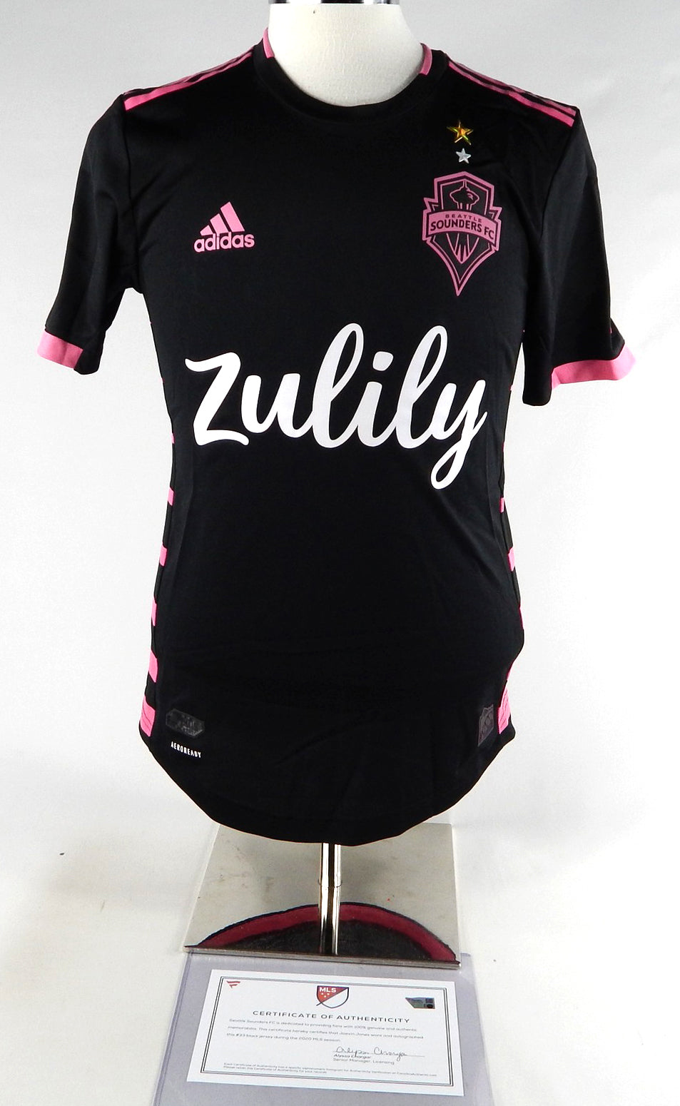 2020 Seattle Sounders FC Joevin Jones #33 Game Used Black Jersey MLS Soccer 9