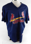 2001 New Jersey Cardinals #31 Game Used Navy Jersey 100 Years Patch 48 818