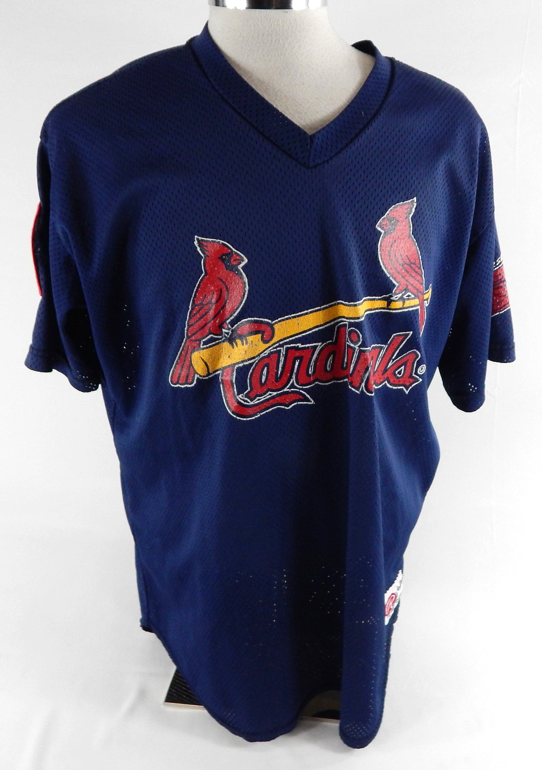 2001 New Jersey Cardinals #31 Game Used Navy Jersey 100 Years Patch 48 818