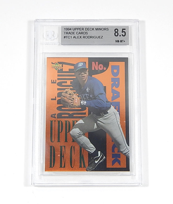 1994 Upper Deck Minors Trade Cards Alex Rodriguez RC #TC1 BGS 8.5