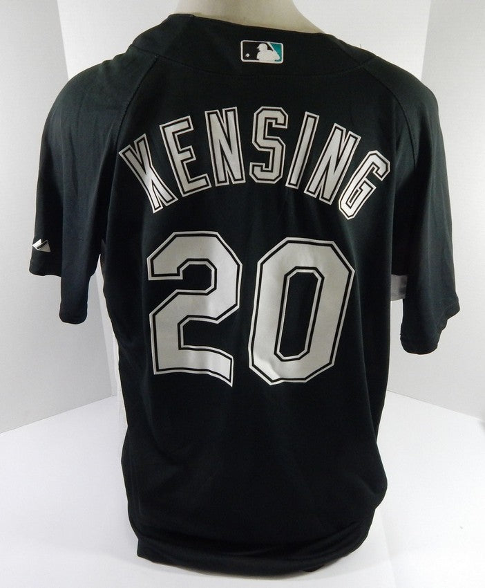 Florida Marlins Logan Kensing #20 Game Used Black Jersey BP ST XL DP53582