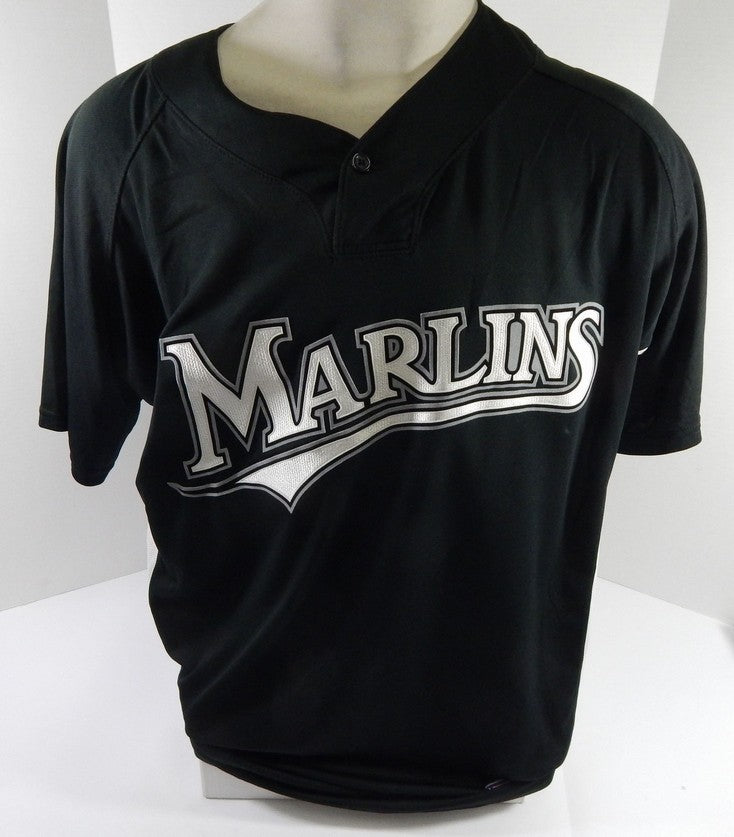 Florida Marlins Logan Kensing #20 Game Used Black Jersey BP ST XL DP53582 Pic2