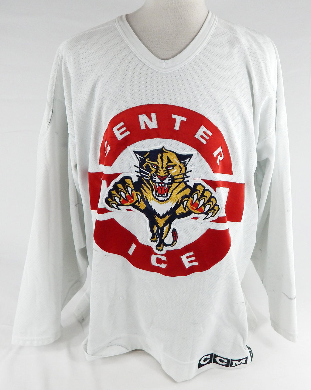 1990s Florida Panthers Smith #67 Game Used White Practice Jersey 54 368