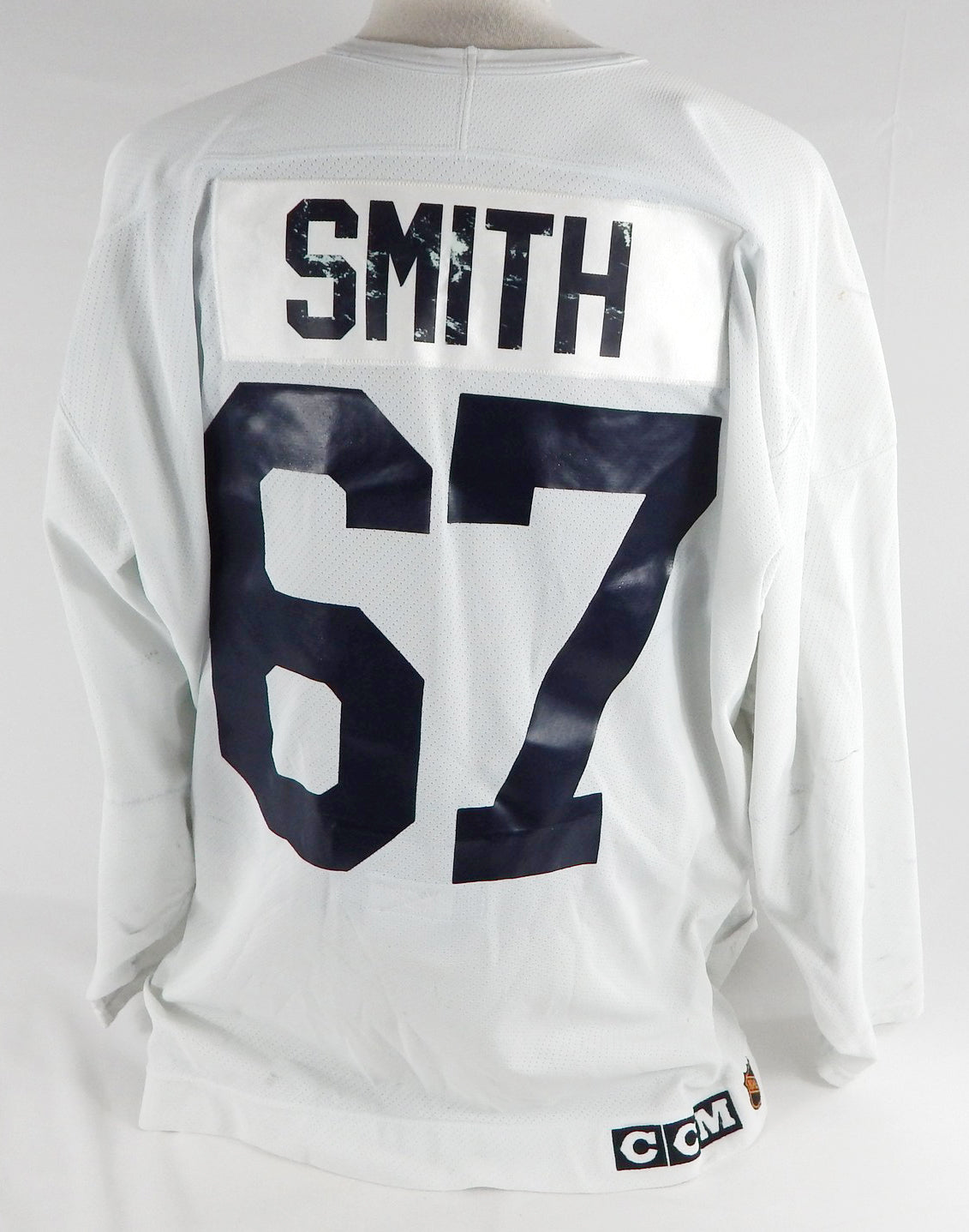 1990s Florida Panthers Smith #67 Game Used White Practice Jersey 54 368 Pic2