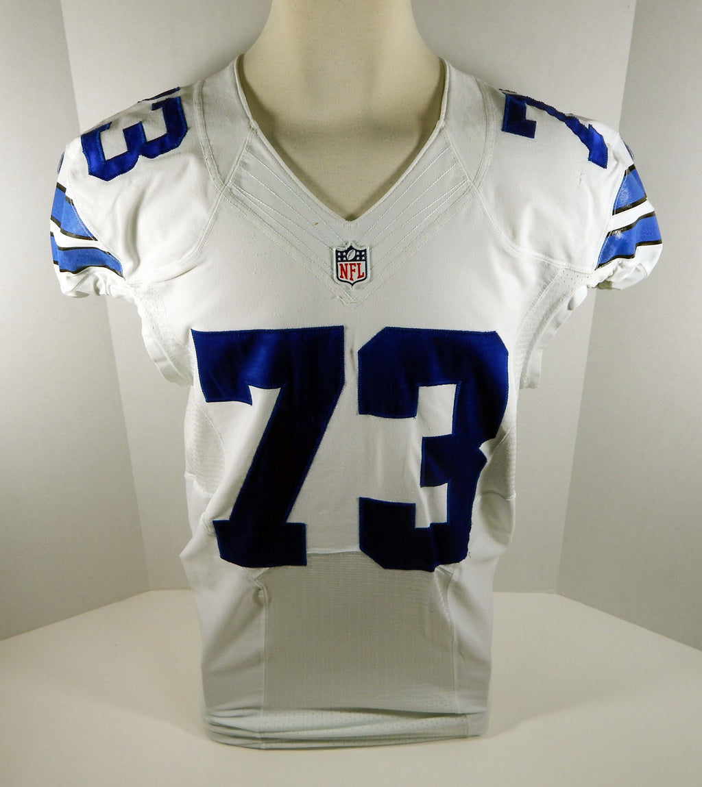 2015 Dallas Cowboys Mackenzy Bernadeau #73 Game Issued White Jersey DAL00024 Pic2