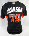 Miami Marlins Johnson #79 Game Used Black Jersey DP13688