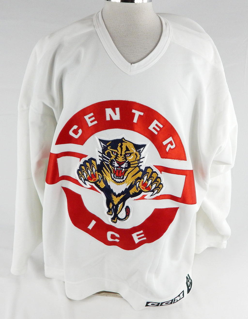 1990s Florida Panthers Chris Ovingten #42 Game Used White Practice Jersey 54 369