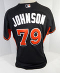 Miami Marlins Johnson #79 Game Used Black Jersey DP13689