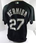 Florida Marlins Jeremy Hermida #27 Game Used Black Jersey BP ST XL DP53587