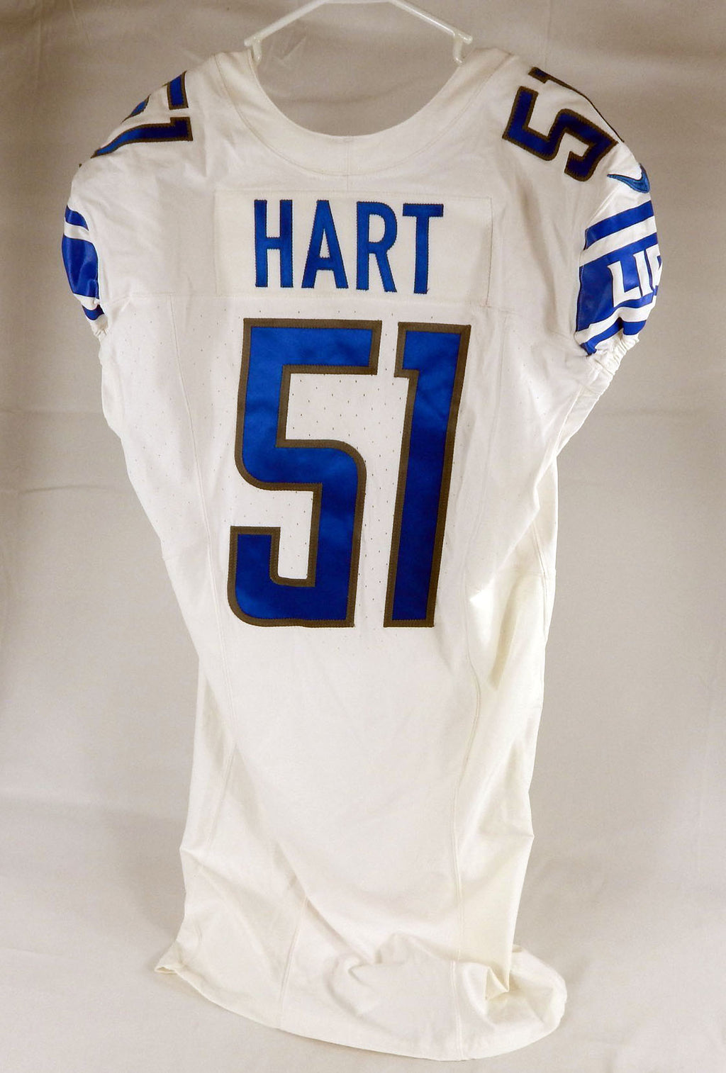 2023 Detroit Lions Bobby Hart #51 Game Issued White Jersey 90th Patch 44+7 965 Pic2