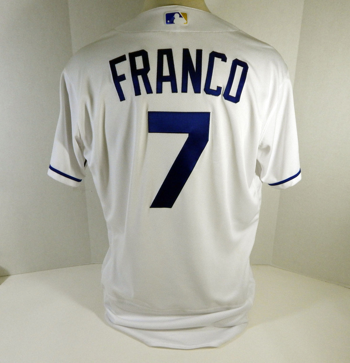 2020 Kansas City Royals Maikel Franco #7 Game Issued White Jersey DG Patch 46 31