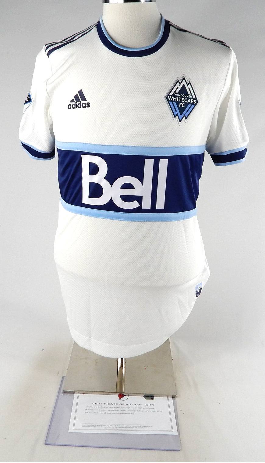 2022 Vancouver Whitecaps FC Luis Martins #14 Game Used Signed White Jersey MLS 7