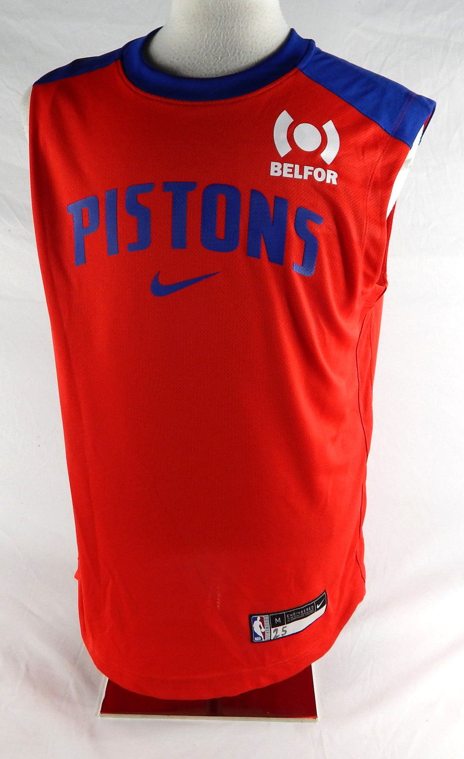 2024-25 Detroit Pistons Marcus Sasser #25 Game Used Red Shooting Shirt M 371
