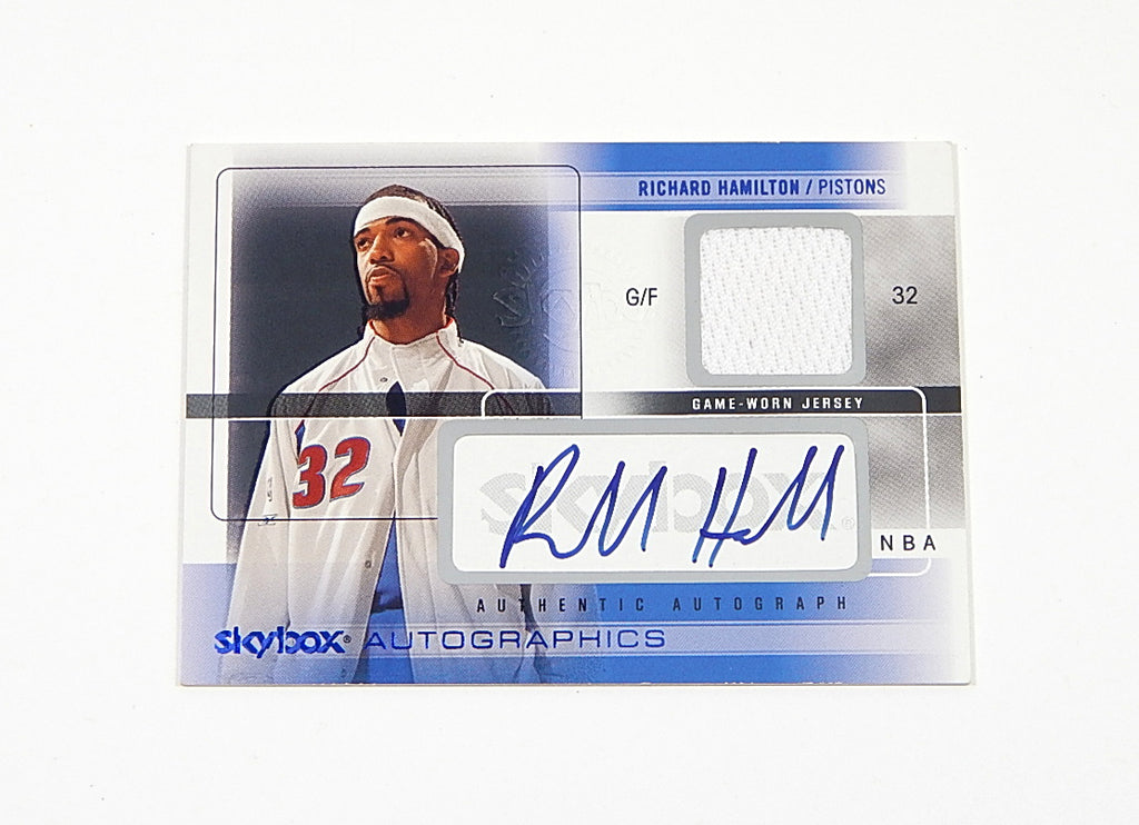 2004-05 SkyBox Autographics Autographs Jerseys Embossed Richard Hamilton /65