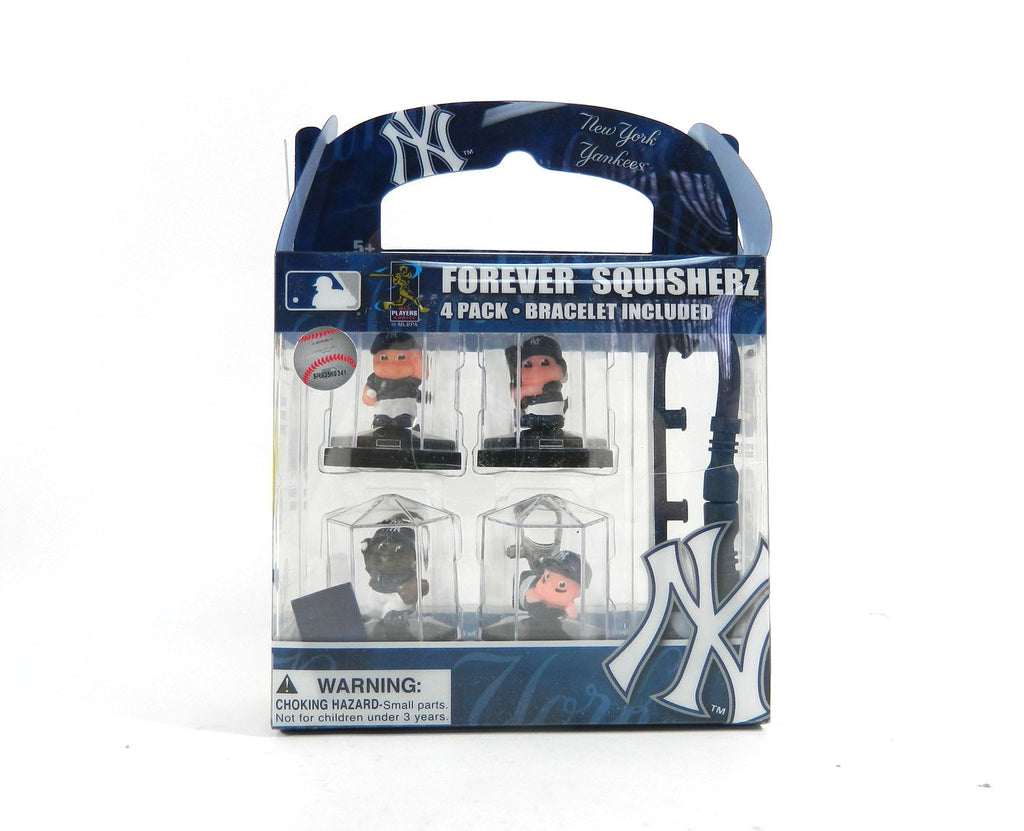 MLB New York Yankees Forever Squisherz 4 Pack With Bracelet New/Sealed Jeter