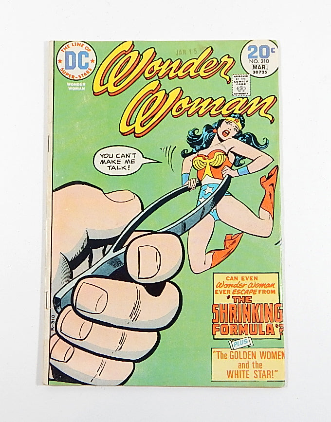 Wonder Woman #210 DC March 1974 20c Bronze Age Comic Book Estrada Shrinking