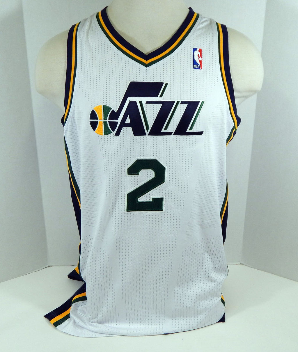 2010-11 Utah Jazz Sundiata Gaines #2 Game Issued White Jersey DP08903 Pic2