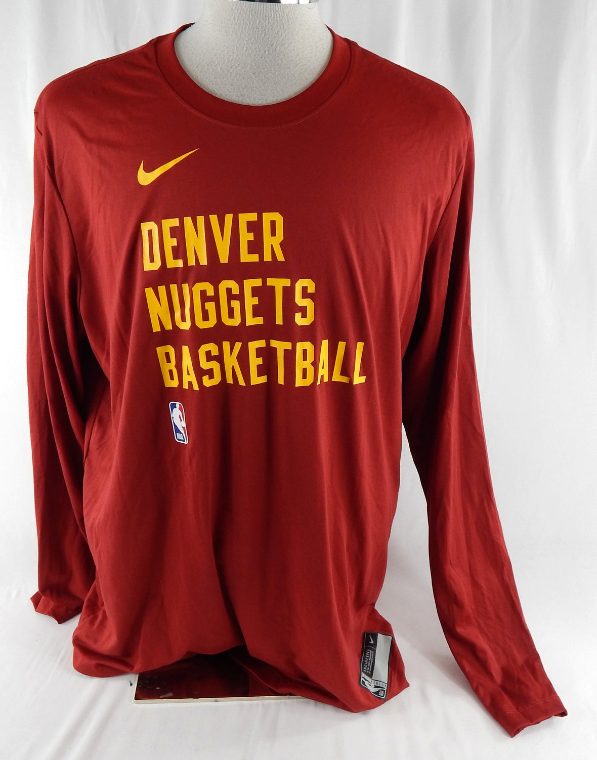 2023-24 Denver Nuggets DeAndre Jordan #6 Game Used Red Training Shirt XL 595