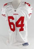 2009 San Francisco 49ers David Baas #64 Game Issued White Jersey 48 374