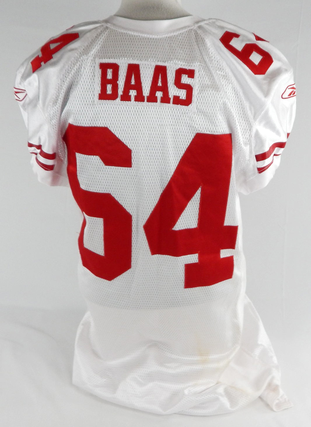 2009 San Francisco 49ers David Baas #64 Game Issued White Jersey 48 374 Pic2