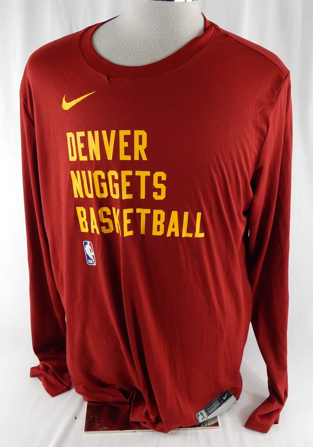 2023-24 Denver Nuggets Jay Huff #30 Game Used Red Training Shirt XL 597