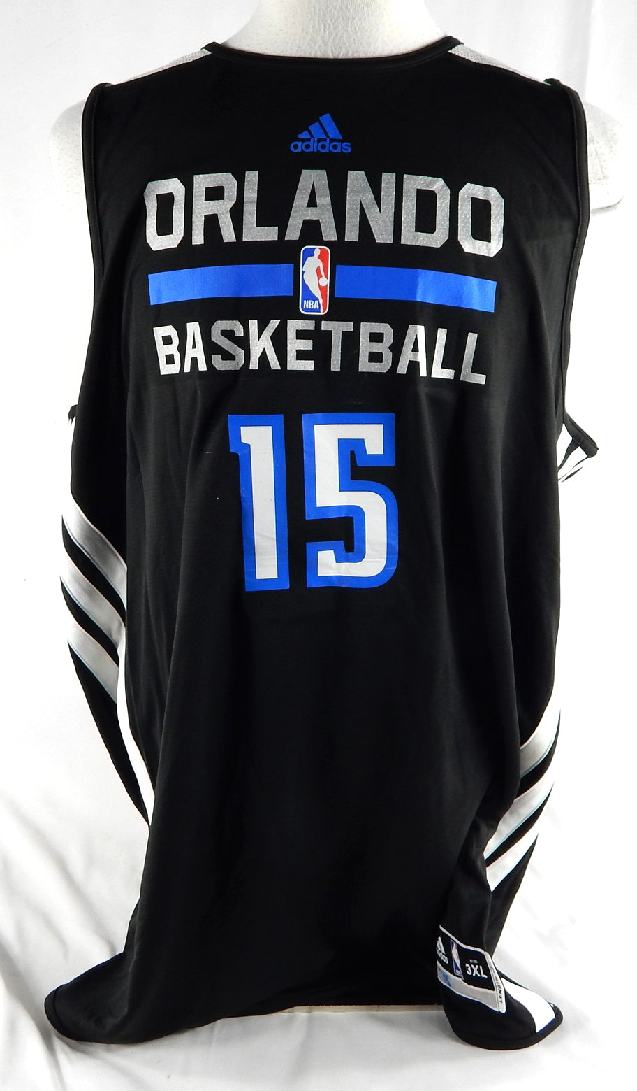 2013-14 Orlando Magic #15 Game Used Black Practice Jersey 3XL DP89394