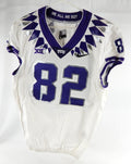 2020 Texas Christian TCU Frogs #82 Game Used White Jersey Football NP Rem 42 953