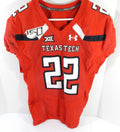 2019 Texas Tech Red Raiders #22 Game Used Red Jersey 150 Patch NP Rem 44 DP53651