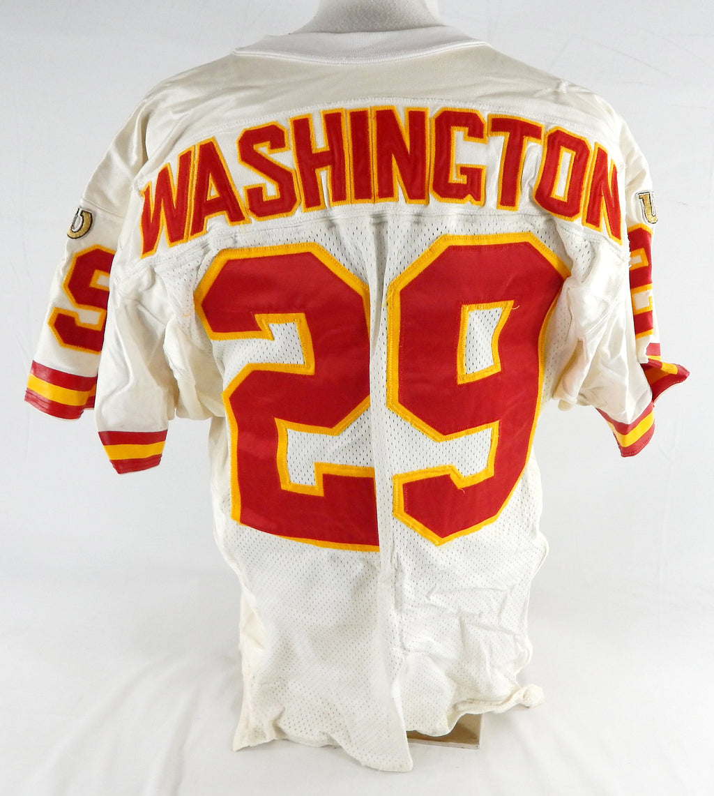 1996 Kansas City Chiefs Brian Washington #29 Game Issued White Jersey 021 Pic2