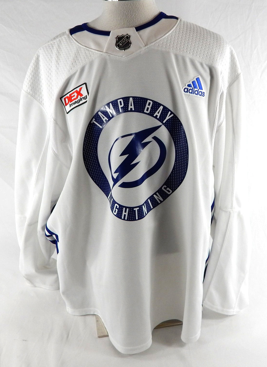 2017-18 Tampa Bay Lightning Mitchell Stephens #29 Game Used White Jersey 58 528