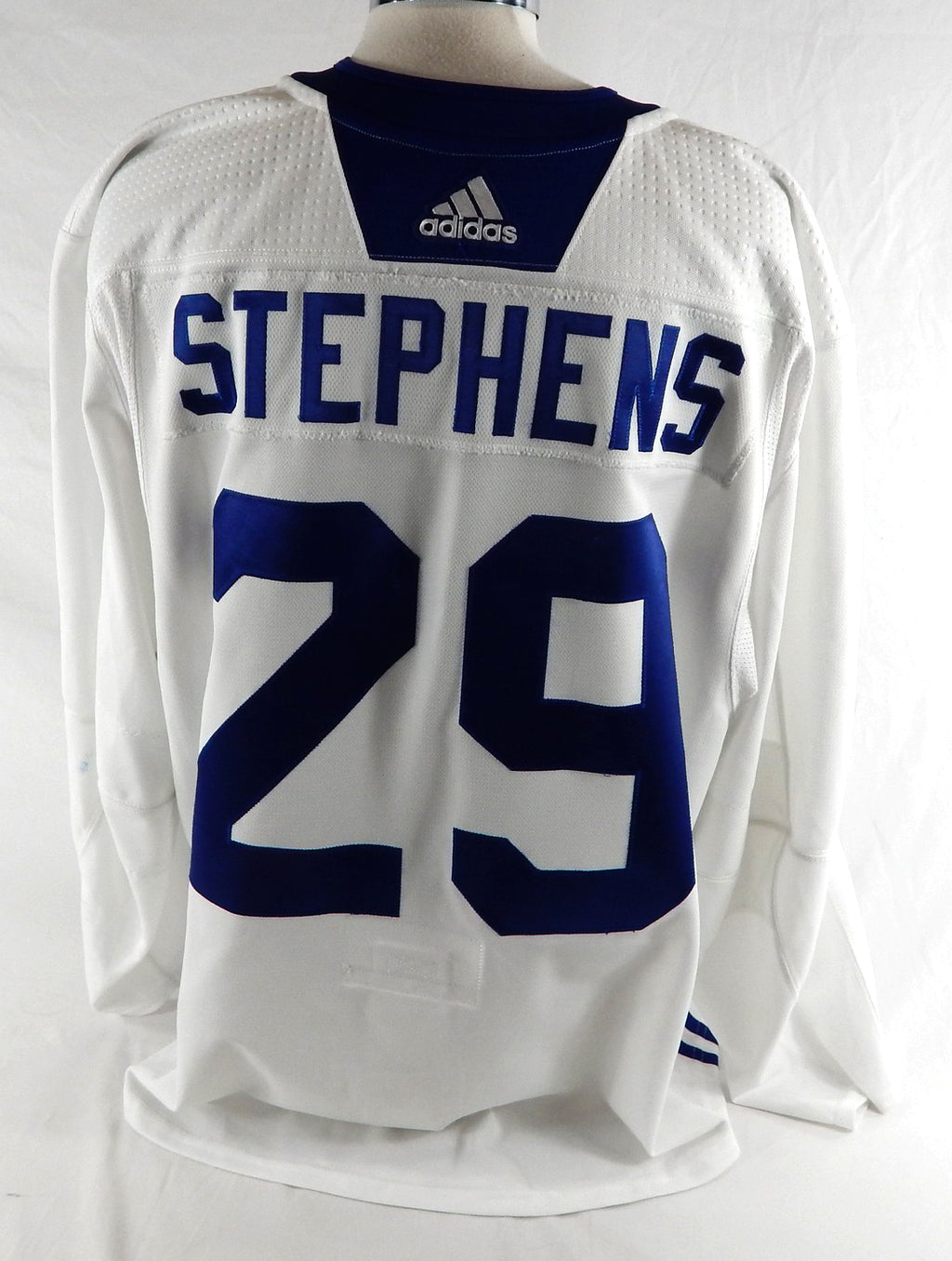 2017-18 Tampa Bay Lightning Mitchell Stephens #29 Game Used White Jersey 58 528 Pic2