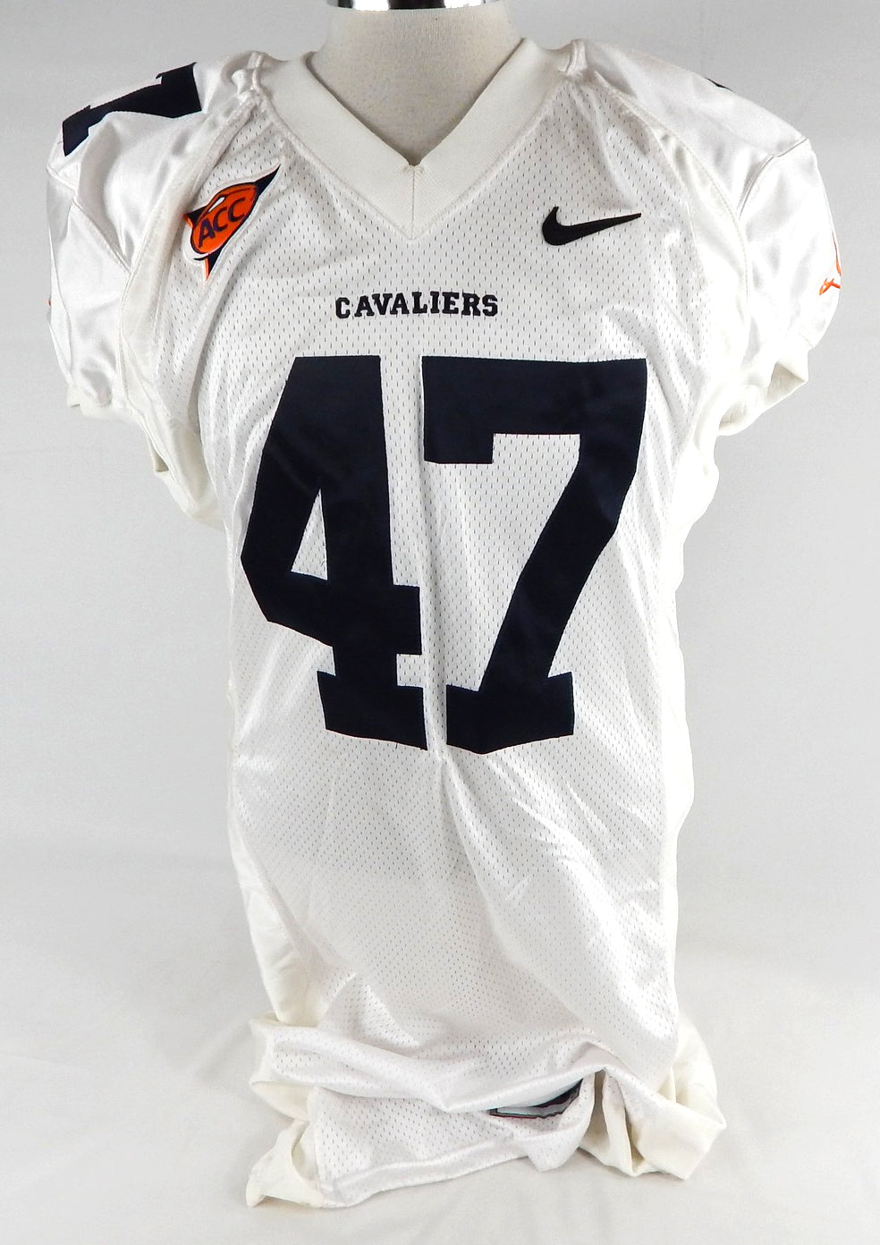 2005 Virginia Cavaliers #47 Game Used White Jersey Football NP R L 701