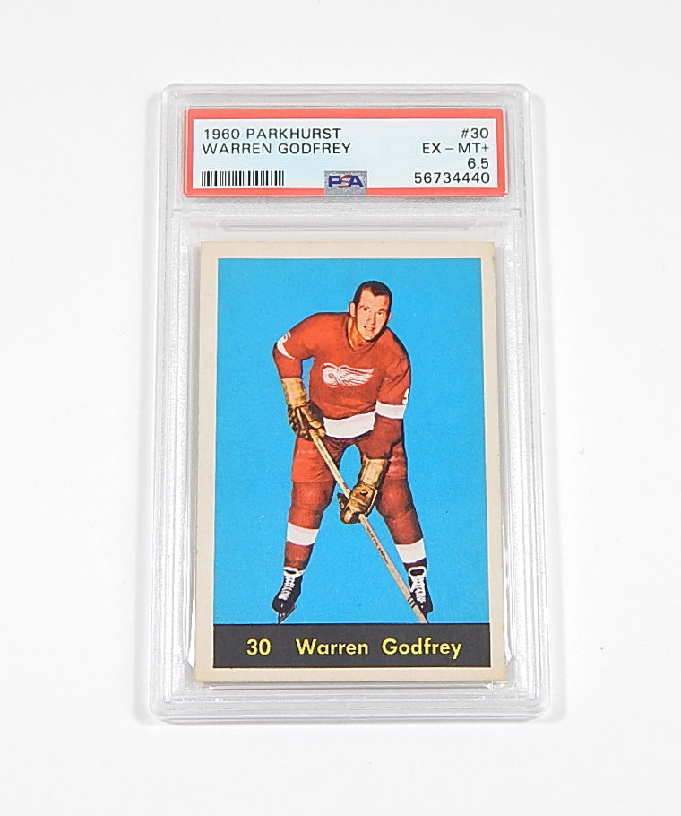 1960-61 Parkhurst Warren Godfrey #30 Red Wings PSA 6.5