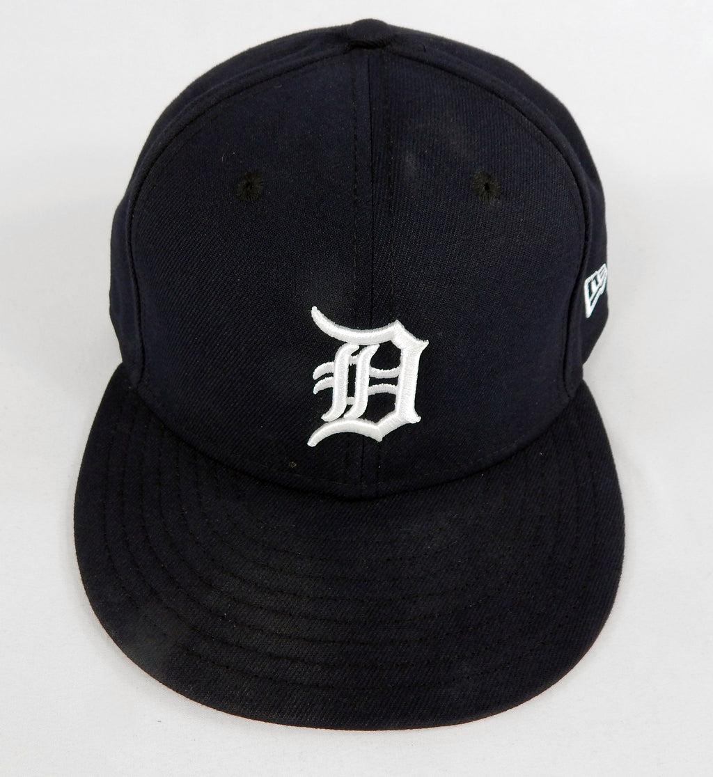 Detroit Tigers #49 Game Issued Pos Used Navy Hat 7.5 DP67112