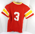 1980s IUPUI Metros #3 Game Used Red Baseball Jersey Sand Knit S DP53124
