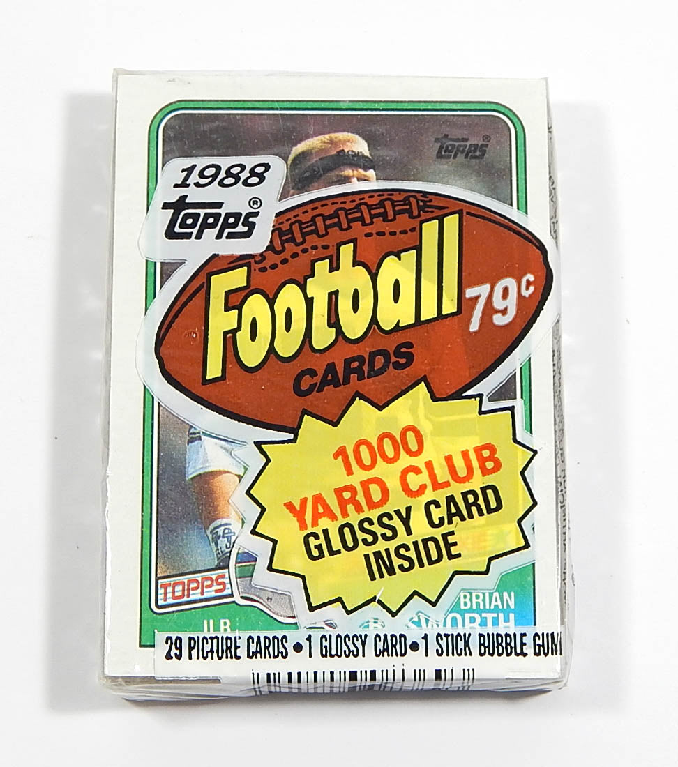 1988 Topps Football Cello Unopened Wax Pack Brian Bosworth On Top
