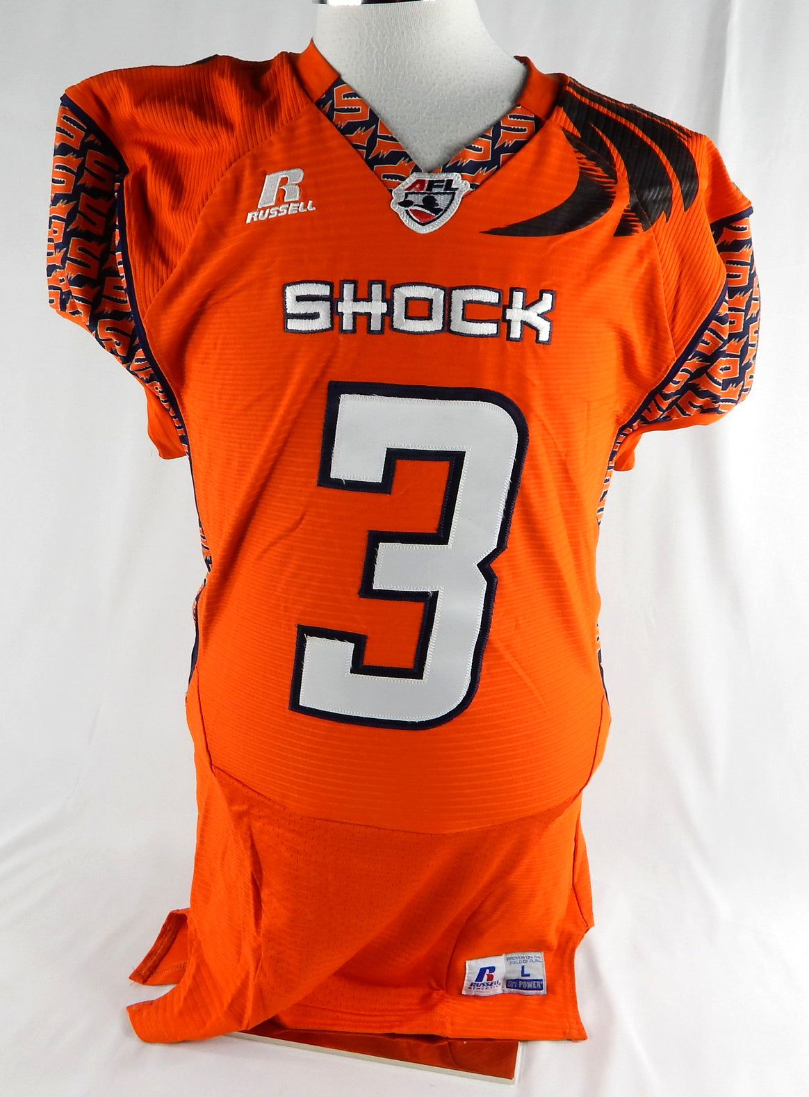 Spokane Shock Billy Back #3 Game Used Orange Jersey Arena Football L 199