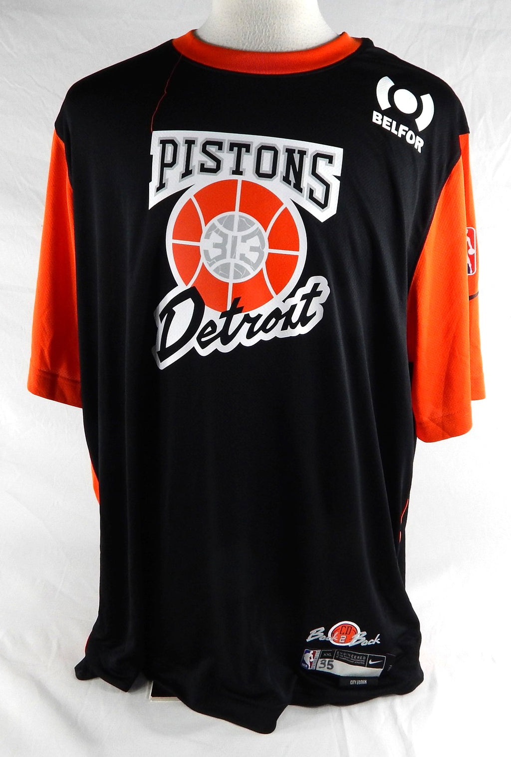 2024-25 Detroit Pistons Tolu Smith #35 Game Used Black Shooting Shirt Bad Boy 2