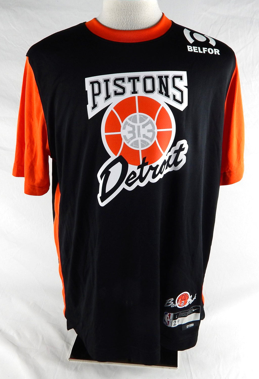 2024-25 Detroit Pistons Daniss Jenkins #24 Game Used Black Shoot Shirt Bad Boy 5