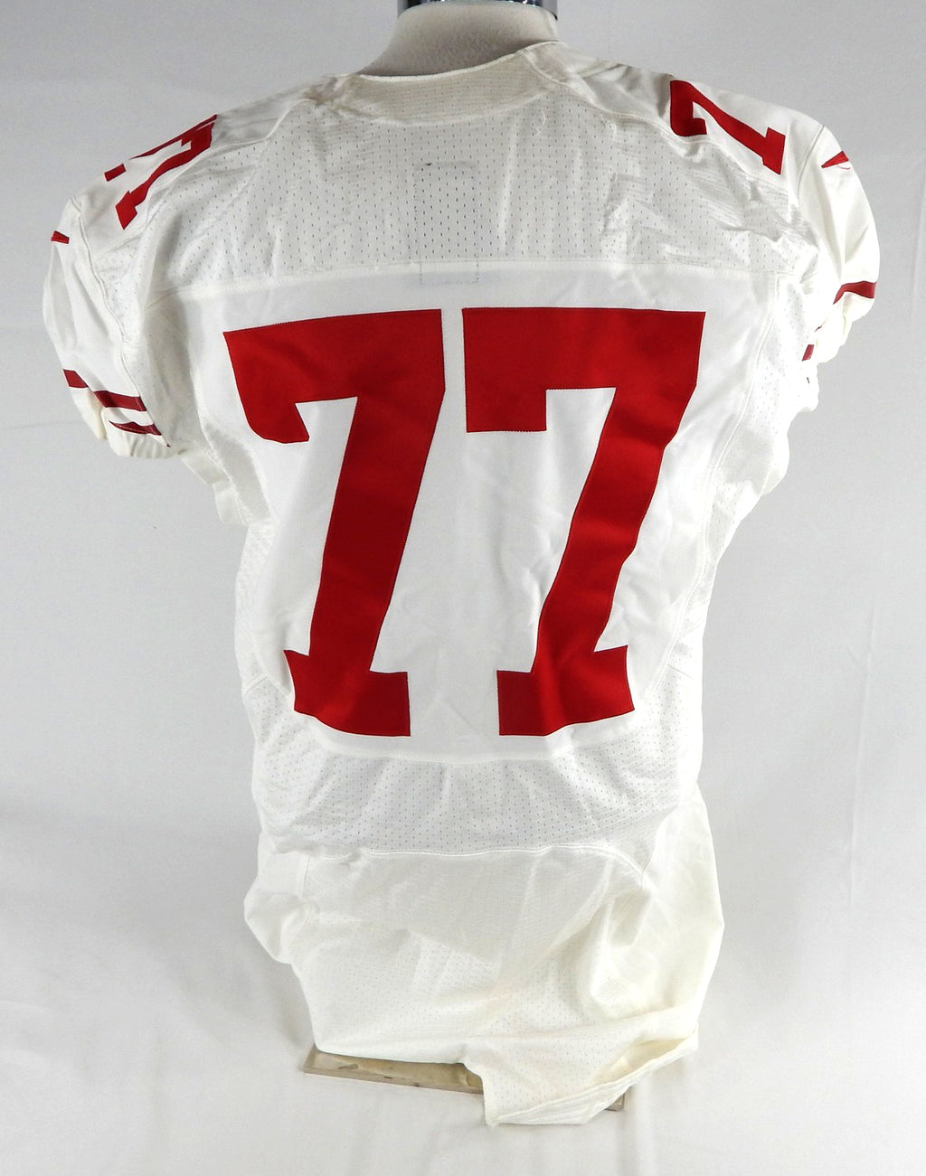 2012 San Francisco 49ers Mike Iupati #77 Game Issued White Jersey NP Rem 48 191 Pic2